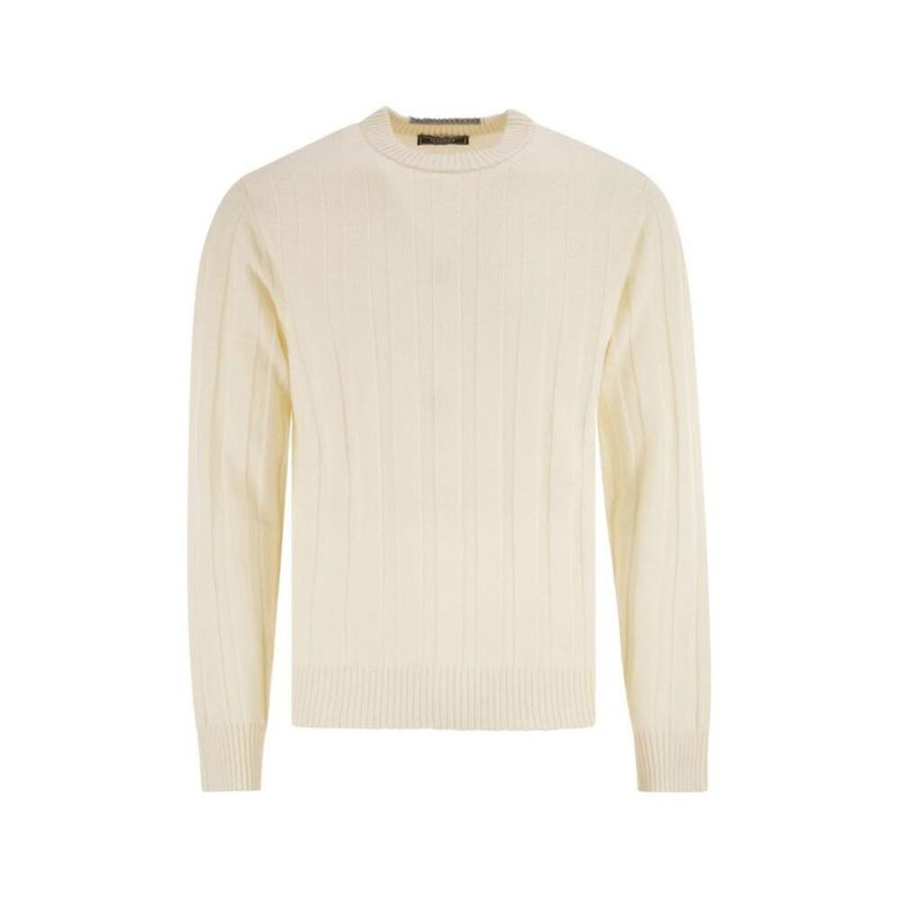PESERICO Pescarico Men's Ribbed Knit Crewneck Sweater Men CREAM Sweaters &